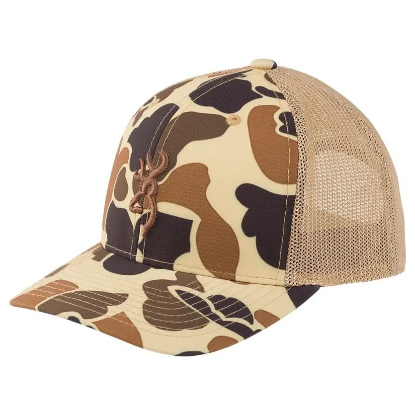 Browning Cupped Up Ripstop Mesh Hat Vintage Tan Camo