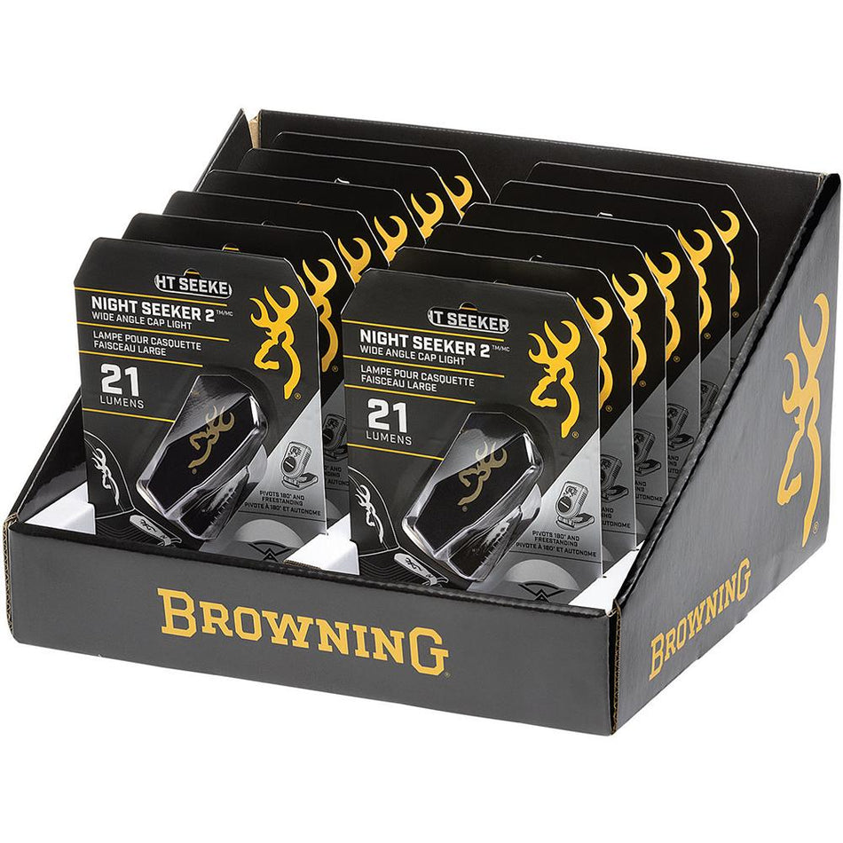 Browning Night Seeker 2 Clip-On Cap Light 21 Lumens 12-Pack