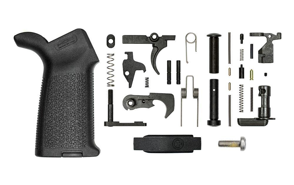 Aero Precision AR15 Lower Parts Kit with Magpul MOE Grip and MOE Trigger Guard Black