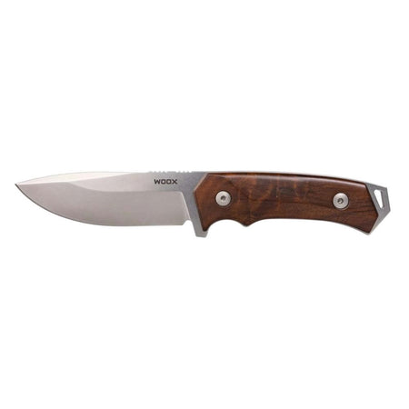 WOOX Rock62 Italian Fixed Blade Drop Point Knife 4.25" Walnut Handle