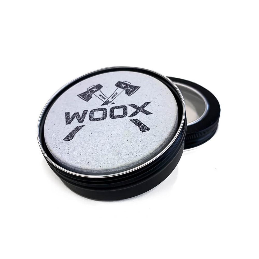 WOOX Premium Aluminum Oxide Dual Grit Puck Whetstone Blade Sharpener with Storage Container