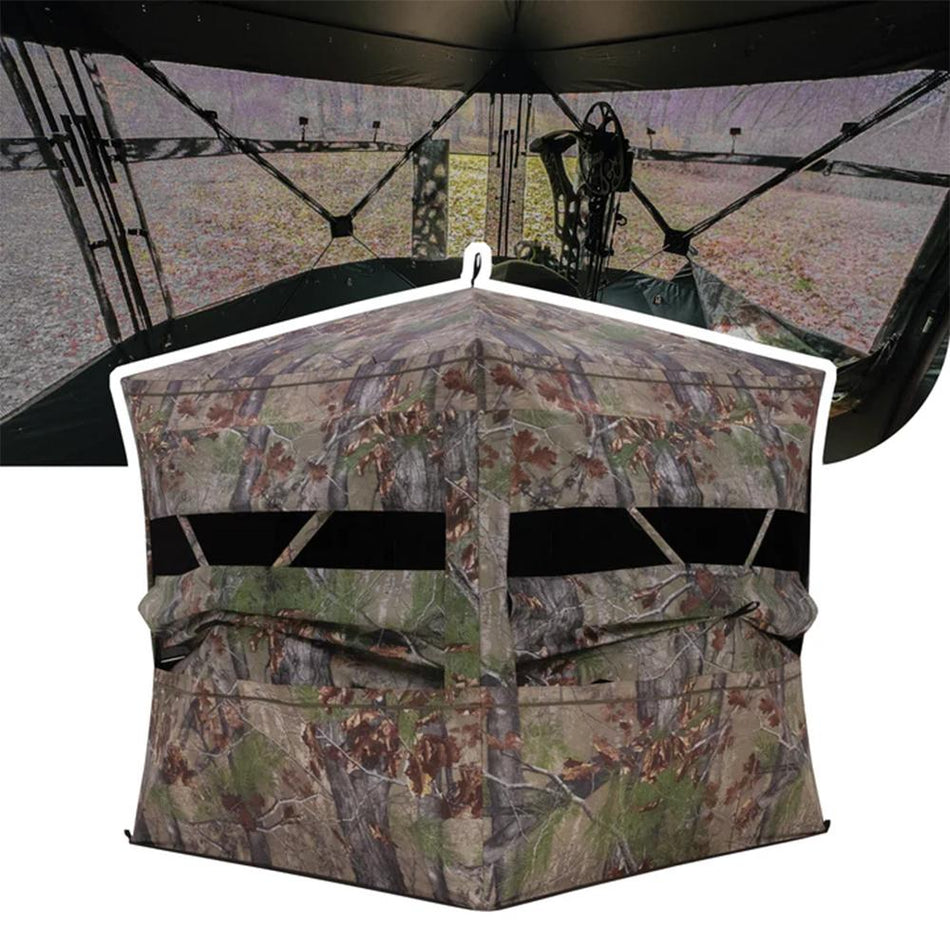 Barronett Grandview Ground Blind Bloodtrail Backwoods Camo with Panoramic Windows