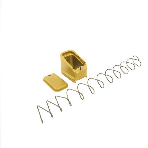 Shield Arms Glock 17/22/34/35/19X/45 +5/+4 Mag Extension Gold Aluminum