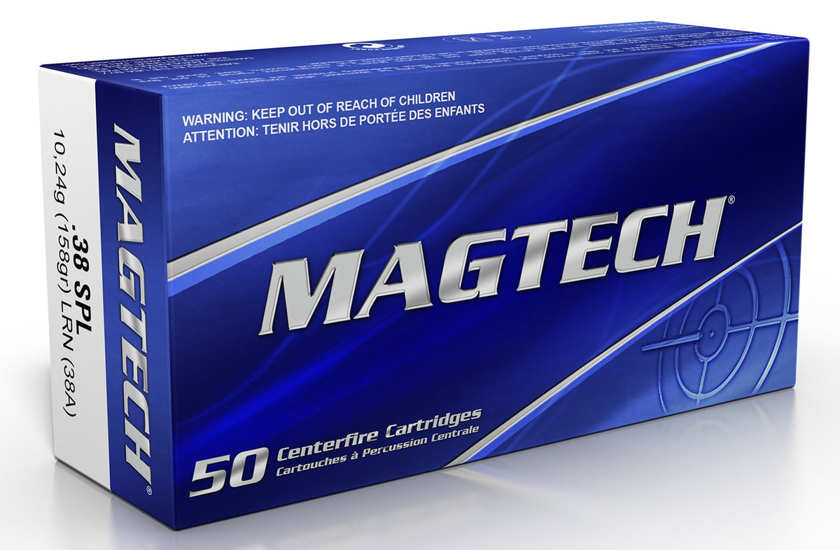 Magtech .38 Special 38PRange/Training Flat Full Metal Jacket Flat Nose FMJFN 158 Grain