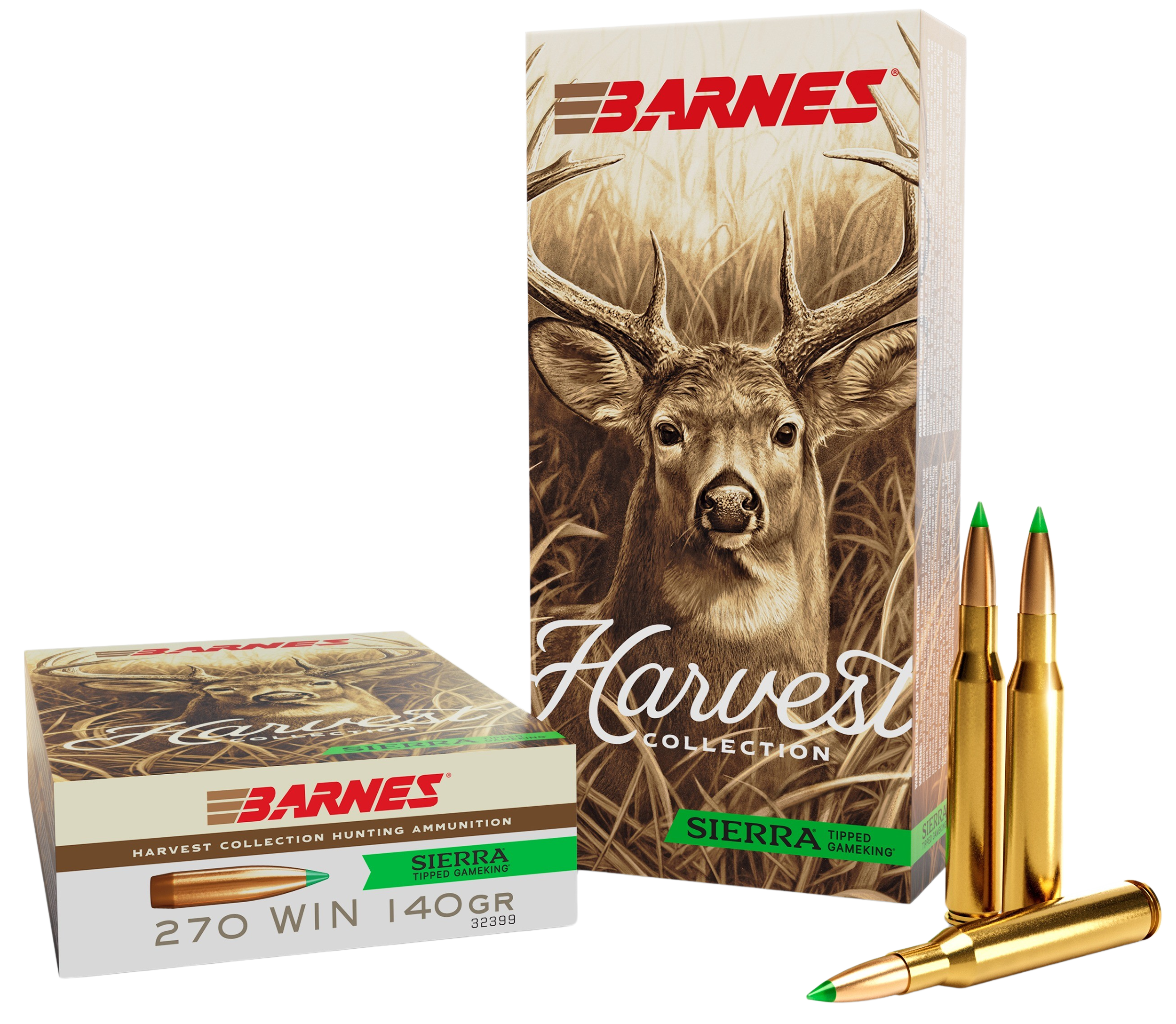 Barnes Bullets 32399 Harvest 270Win 140gr Sierra Tipped GameKing 20 Per Box/10 Case
