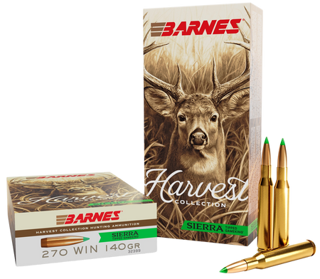 Barnes Bullets 32399 Harvest 270Win 140gr Sierra Tipped GameKing 20 Per Box/10 Case