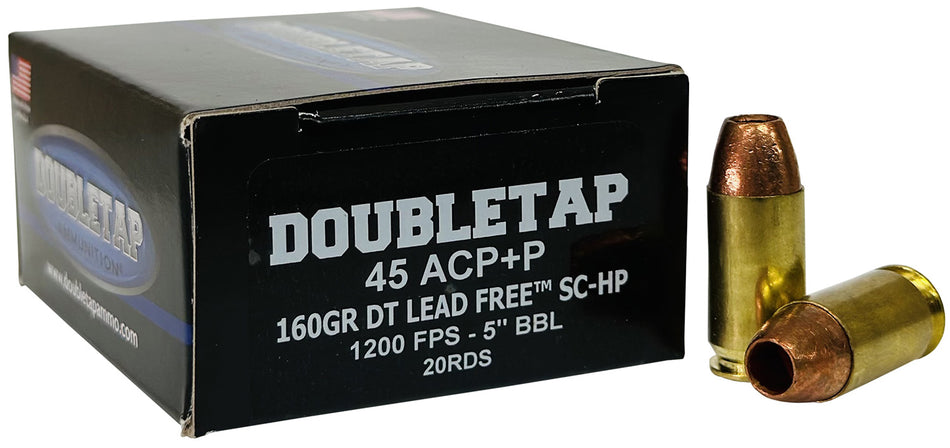 DoubleTap Lead Free Lead Free Hollow Point 160 Grain .45 ACP/Auto