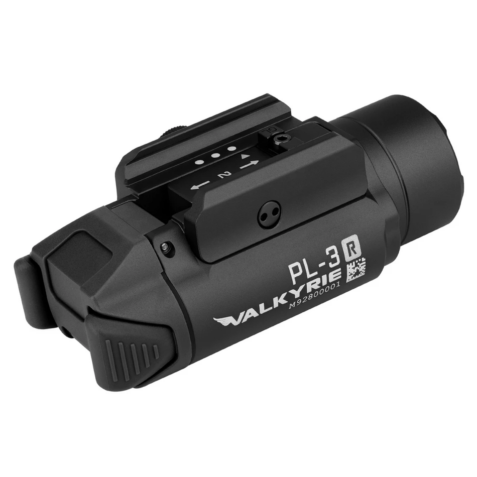 Olight PL-3R Valkyrie Rail Mount Pistol Light Black Anodized 1500 Lumens White LED