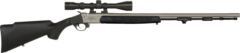 Traditions Pursuit XT 50 Caliber Muzzleloader 3-9x40 S/S Cerakote Finish Black Synthetic Stock