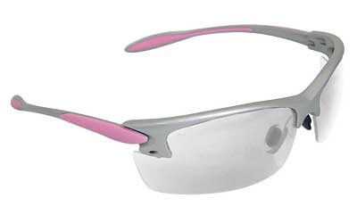 Radians Pink and Silver Frame Safety Glasses, Clear Polycarbonate Lens PG0810CS