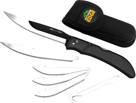 Outdoor Edge Razor Bone Folding Knife 6-Blade Combo Set in Gray