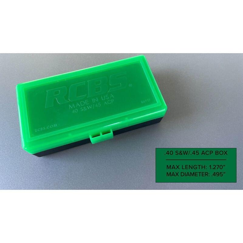 RCBS Tough 50-Round Ammo Storage Box for .40 S&W/.45 ACP