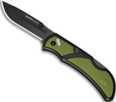 Outdoor Edge Razor EDC Lite 2.5" OD Green Folder with 2 Black Blades