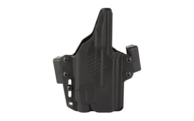 Raven Concealment Perun LC Light-Compatible OWB Holster for Glock 19 TLR-7, Black, Ambidextrous, 1.5" Loops