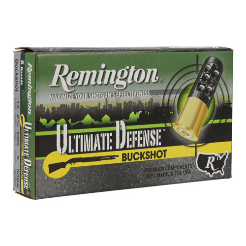 Remington Ultimate Defense 9 Pellets Shotgun Ammo 12 Gauge 2.75 in 1-1/8 oz 00 Buck