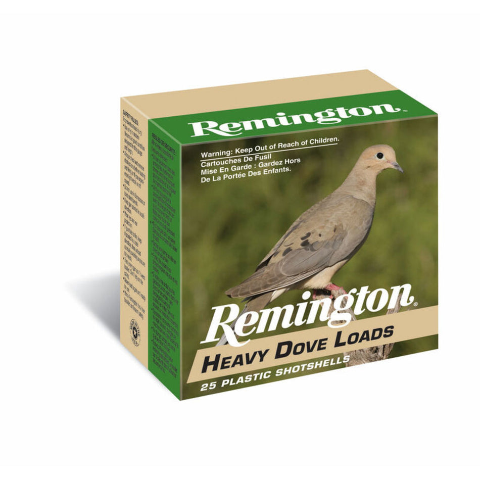 Remington Heavy Dove Loads Upland Shotgun Ammo 20 Gauge 2.75 in 1 oz #8