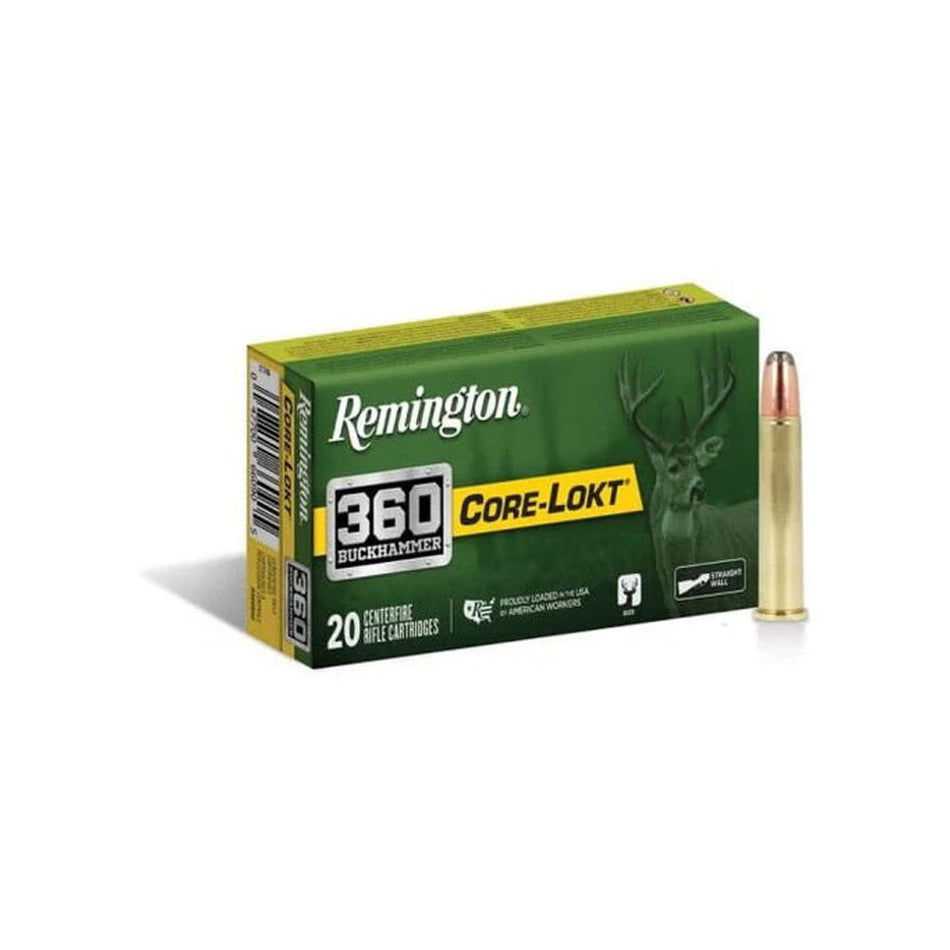 Remington Core-Lokt Tipped .360 Buckhammer 180 grain Polymer Tip ammunition