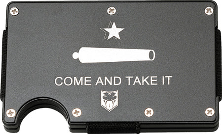 CobraTec RFID Come and Take It Design Aluminum Money Clip Wallet