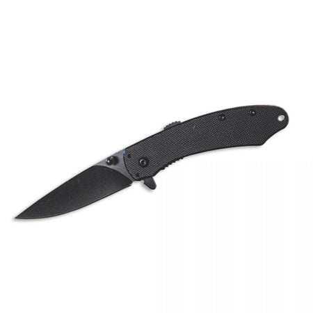 ABKT Elite Ember 2-3/4" Drop Point Spring Assisted Folding Knife Black