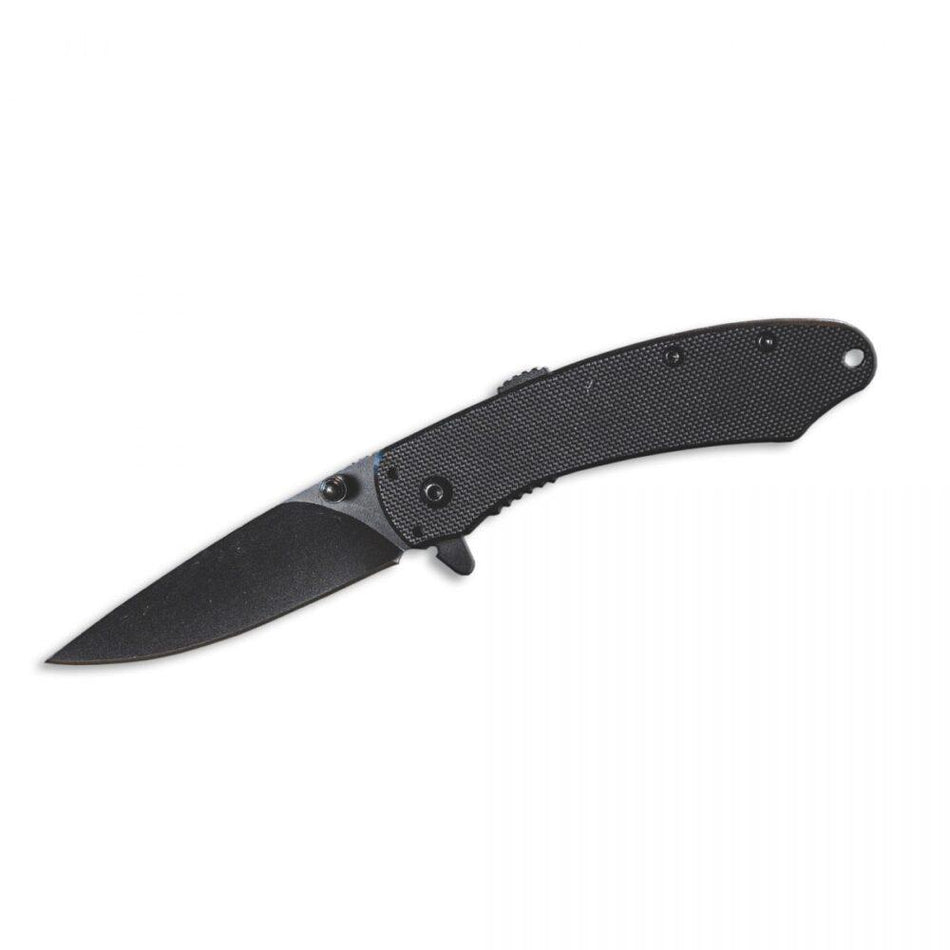 ABKT Elite Ember 2-3/4" Drop Point Spring Assisted Folding Knife Black