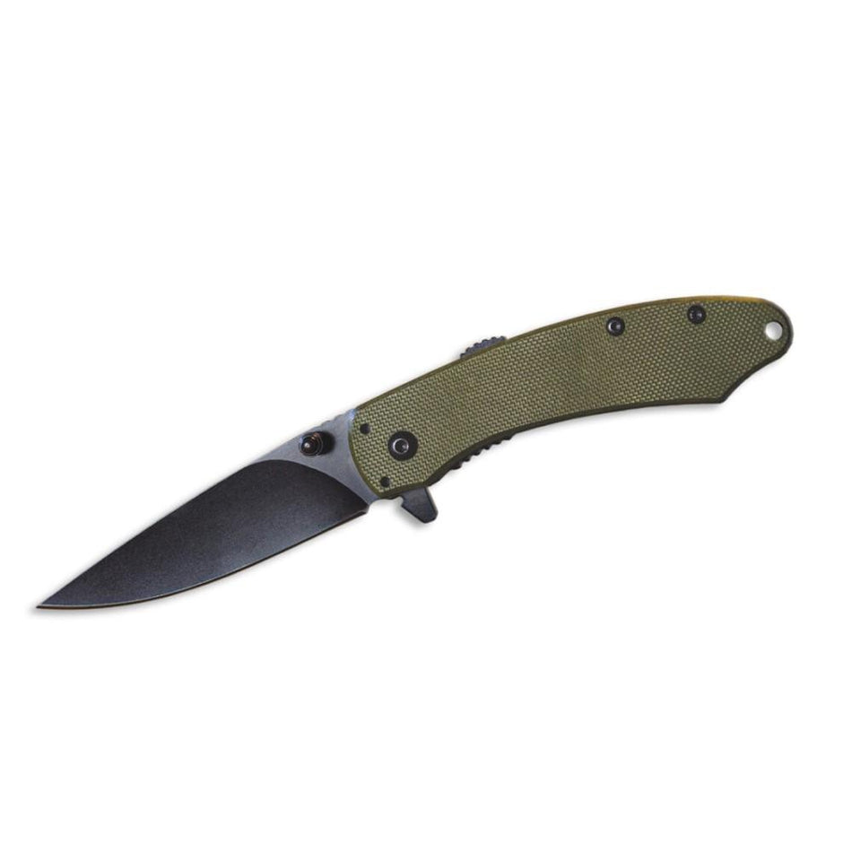 ABKT Ember Assisted-Open Folding Knife 2-3/4" Drop Point Green G10