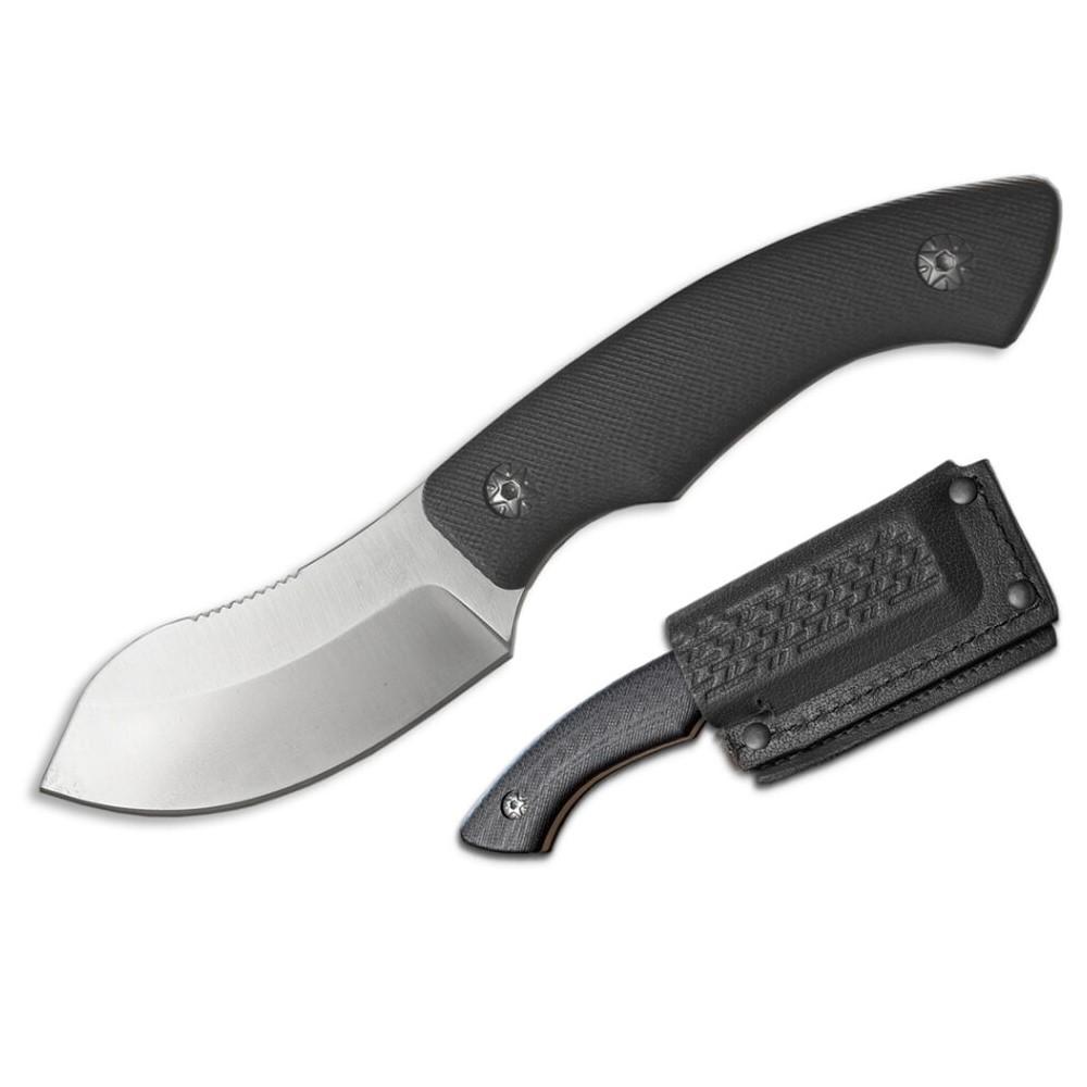 ABKT Grunt Fixed Blade Hunting Knife 3" Nesmuk Blade Black