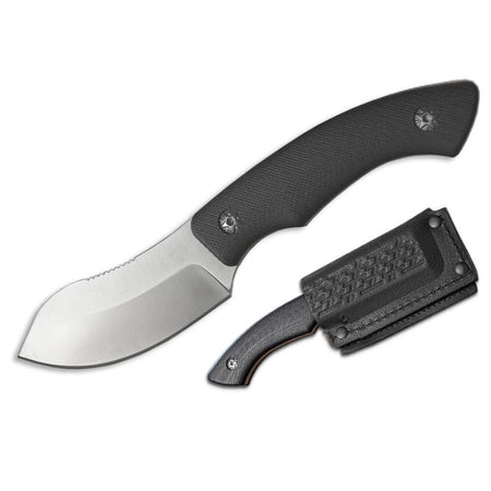 ABKT Grunt Fixed Blade Hunting Knife 3" Nesmuk Blade Black