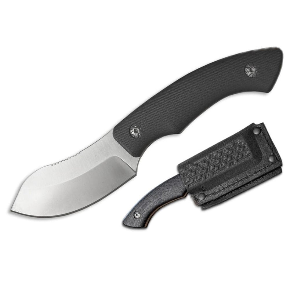 ABKT Grunt Fixed Blade Hunting Knife 3" Nesmuk Blade Black