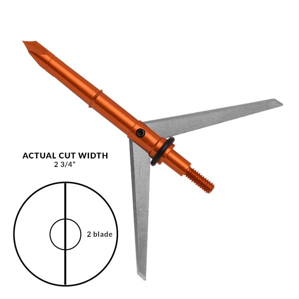 Dead Ringer Super Freak Extreme Mechanical Broadhead 100gr 2-Blade with 2.75 Inch Exit
