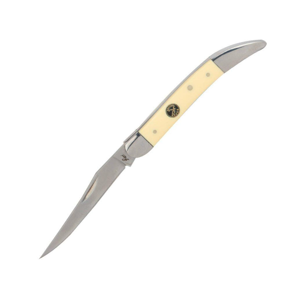 ABKT Roper Pecos Large Toothpick Knife Yellow Handle 3-1/4" Clip Point Blade
