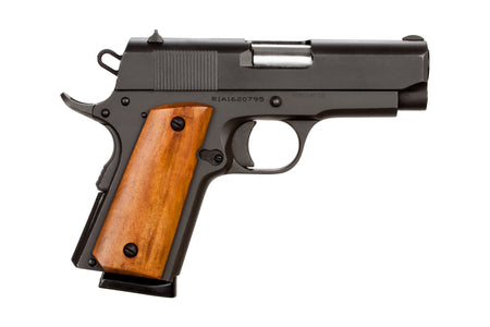 Rock Island 51416 GI Standard CS *CA Compliant 45 ACP 7+1 3.50" Stainless Bull Barrel, Black Parkerized Serrated Steel Slide, Black Parkerized Steel Frame w/Beavertail, Wood Grip, Right Hand