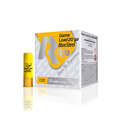 Rio Ammunition Game Load BlueSteel Shotgun Ammo 20 Gauge 2.75 in 7/8 oz #7