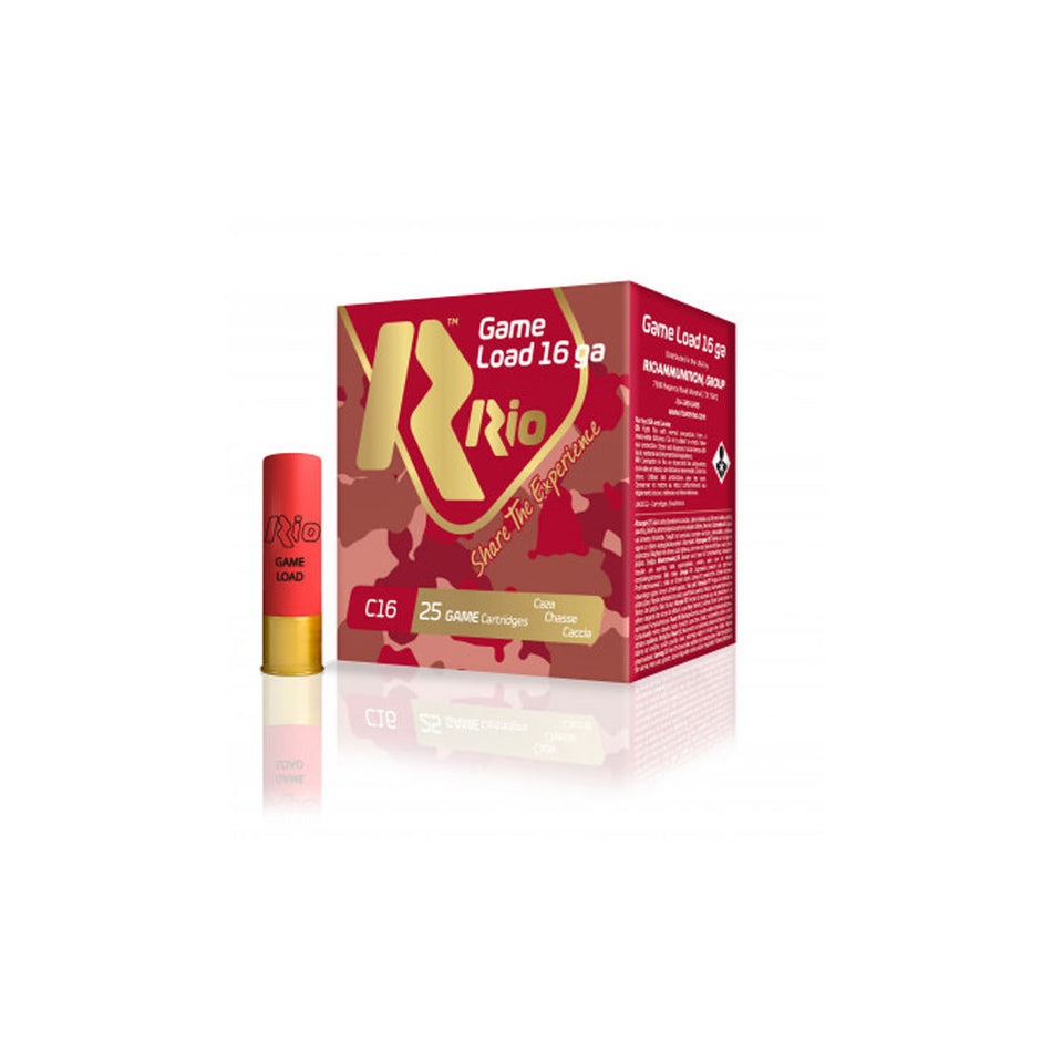 Rio Ammunition Game Load Shotgun Ammo 16 Gauge 2.75 in 1 oz #8