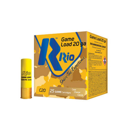Rio Ammunition Game Load Light Shotgun Ammo 20 Gauge 2.75 in 1 oz #7.5