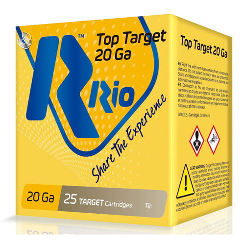 Rio Ammunition Top Target Shotgun Ammo 20 Gauge 2.75 in 7/8 oz #8