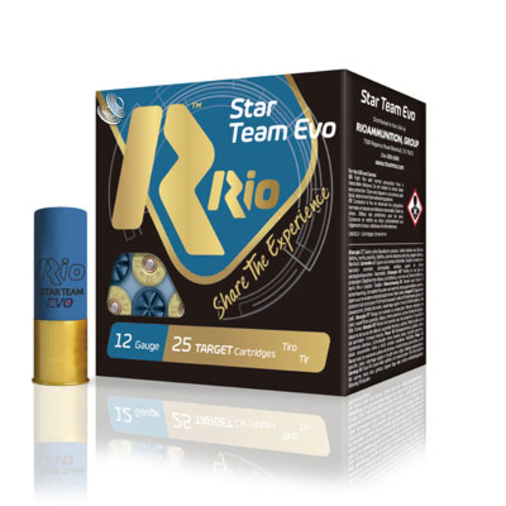 Rio Ammunition Star Team EVO High Velocity Shotgun Ammo 12 Gauge 2.75 in 1-1/8 oz #8