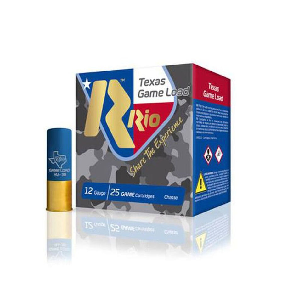 Rio Ammunition 12 Gauge TGHV3675TX Texas Game Load High Velocity 2.75" 1-1/4oz 7.5 Shot