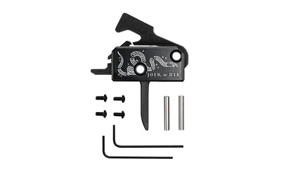 RISE RA-140F SST Flat Trigger Join or Die Design, Black Anodized Finish, Anti-Walk Pins