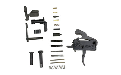 Rise Armament Rave Single Stage Trigger with LPK, AR-15 Mil-Spec, Hybrid Blade, 3.5 lb, Black T017-12003