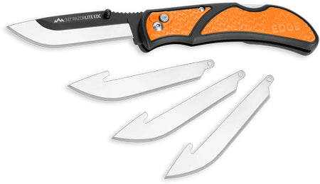 Outdoor Edge Razor Lite EDC Orange 3" Folding Knife with 4 Blades