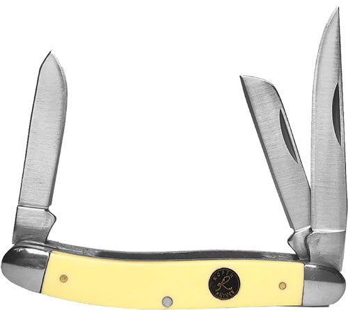 ABKT Roper Pecos Stockman 2.5" Folding Liner Lock - Cream Handles