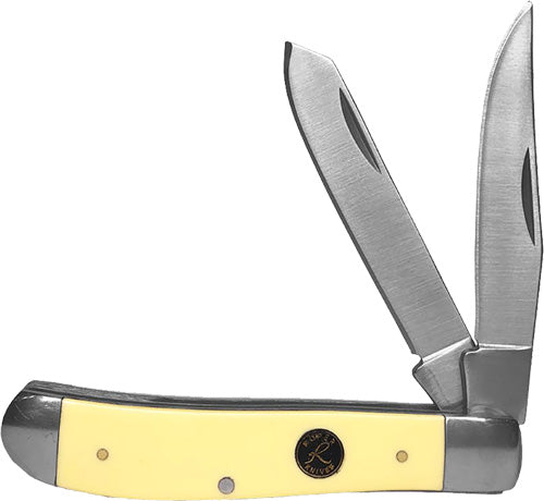 ABKT Roper Pecos Trapper 2.5" Folding Liner Lock - Cream Handles