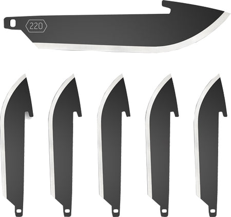 Outdoor Edge 6-Pack 2.2" Black Drop Point Replacement Blades