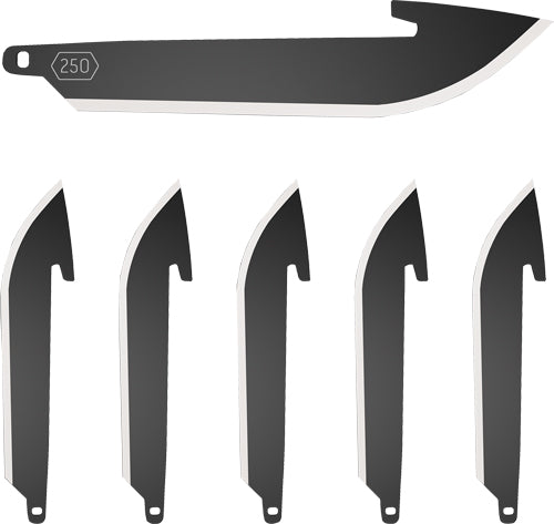 Outdoor Edge 6-Pack 2.5" Black Drop Point Replacement Blades