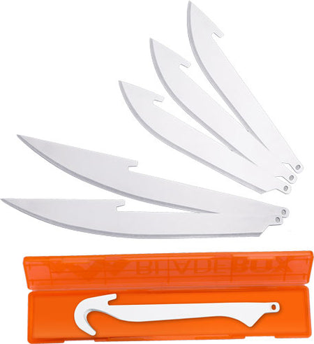Outdoor Edge Replacement Combo Blade Pack 3 Drop Point 2 Bone 1 Gut Hook