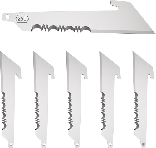 Outdoor Edge 6-Pack 2.5" Black Serrated Utility Replacement Blades
