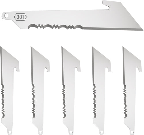 Outdoor Edge 6-Pack 3" Black Serrated Utility Replacement Blades
