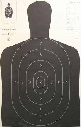 Speedwell Official NRA Police Silhouette Target 22.5x35 Black 200/Pack