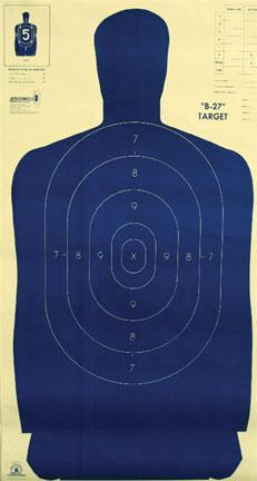 Speedwell Official NRA Police Silhouette Qualification Target Blue 100/Pack 50 yd.