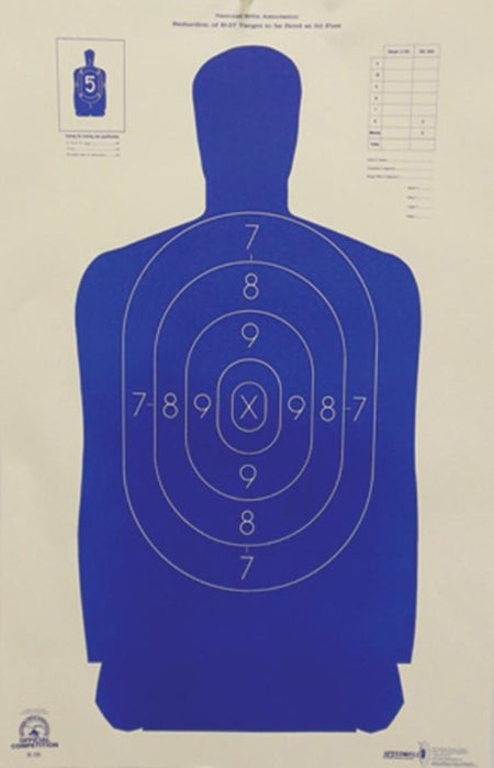 Speedwell NRA Police Silhouette Qualification Target Reduced 50 ft. 14" x 21.5"